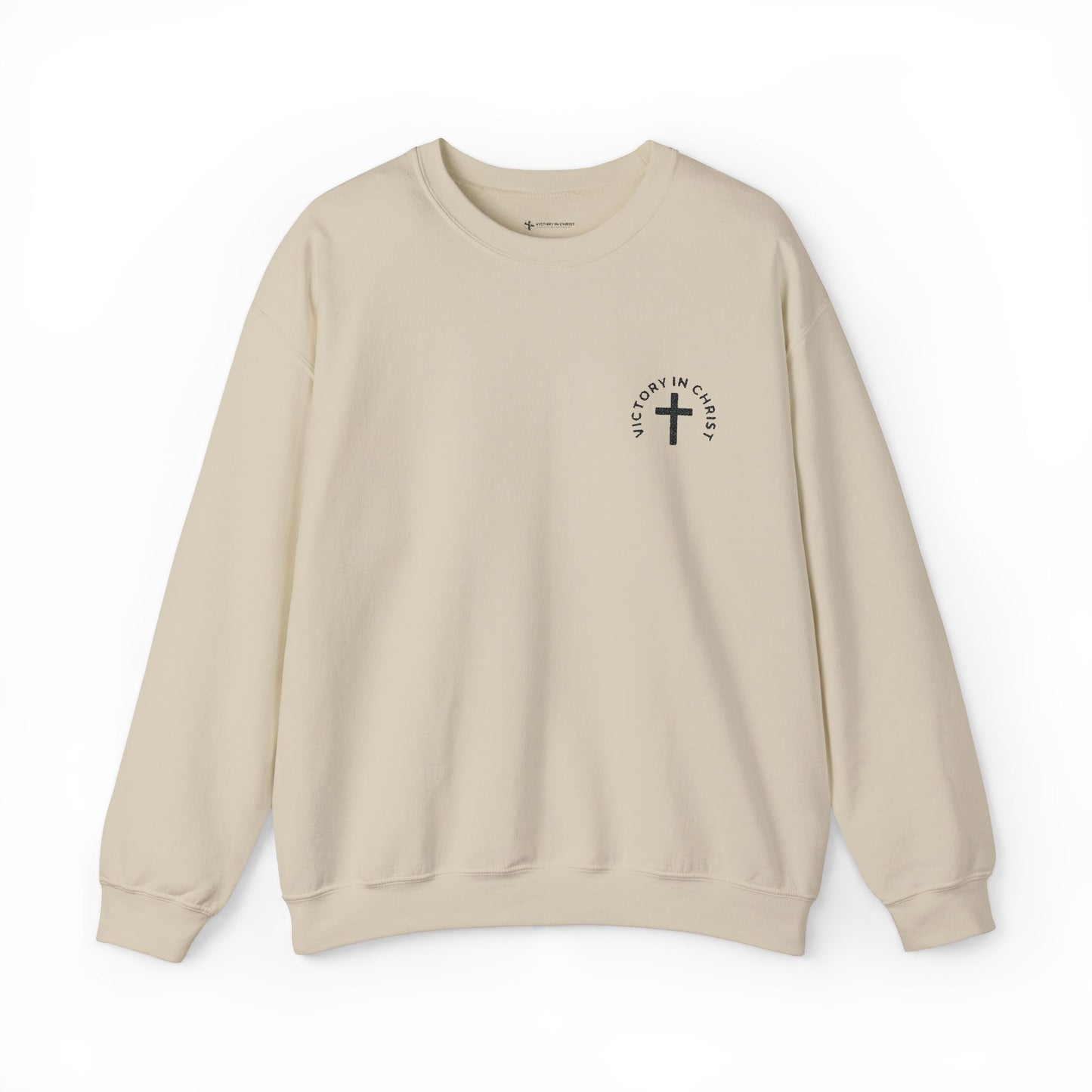 Unisex 'Victory in Christ' Crewneck Sweatshirt - Comfortable Apparel