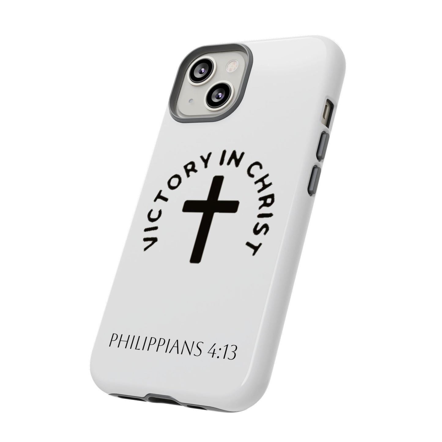 Inspirational Phone Case - Philippians 4:13 Cross Design