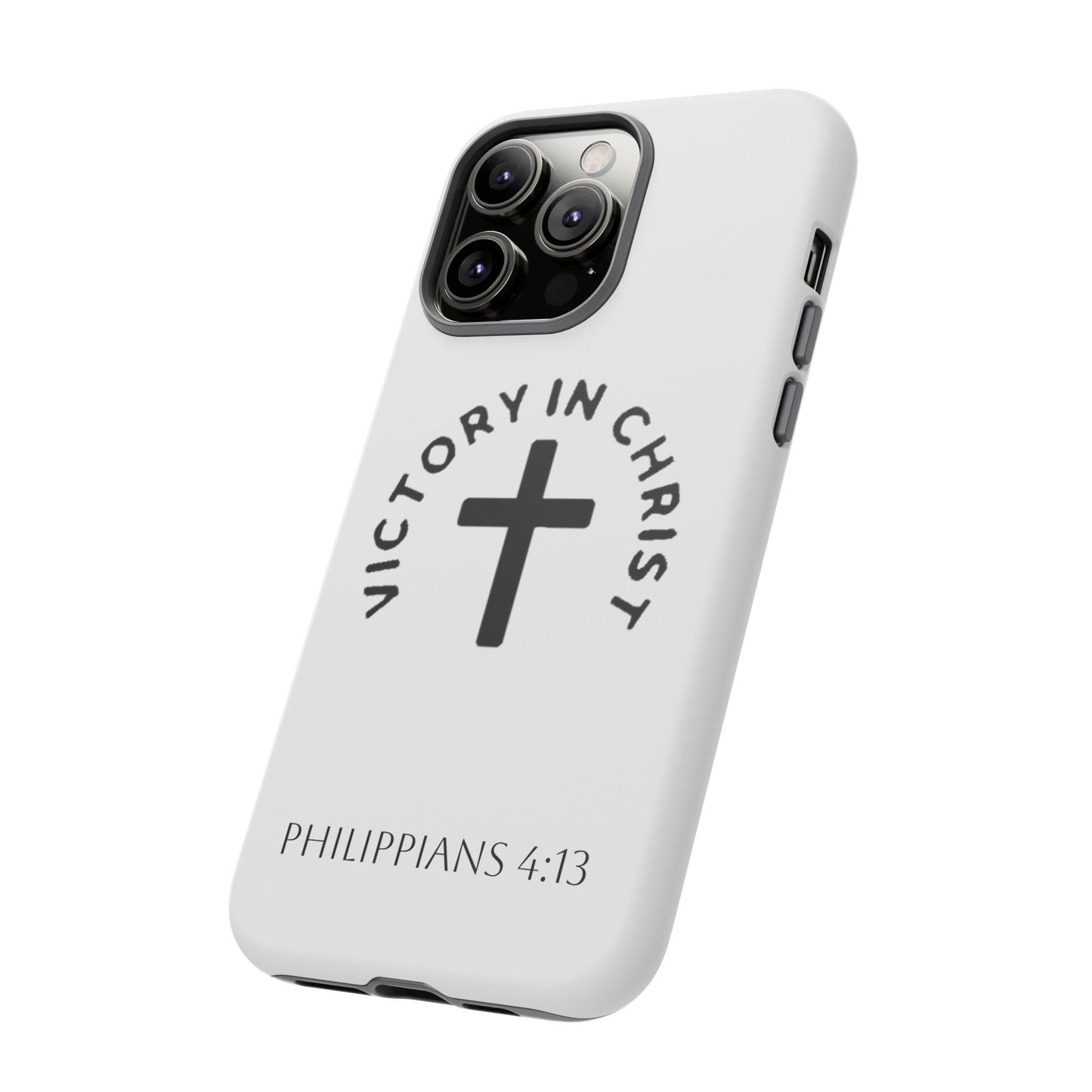 Inspirational Phone Case - Philippians 4:13 Cross Design