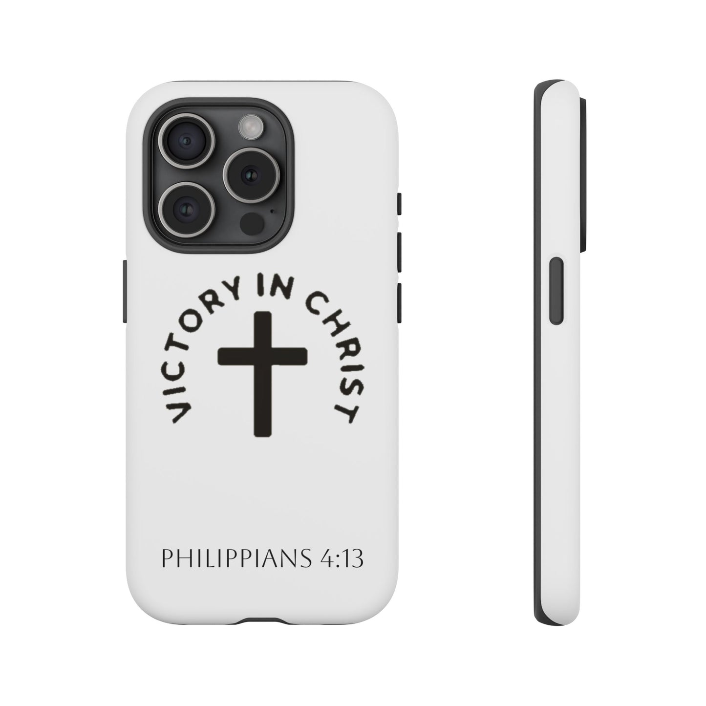 Inspirational Phone Case - Philippians 4:13 Cross Design