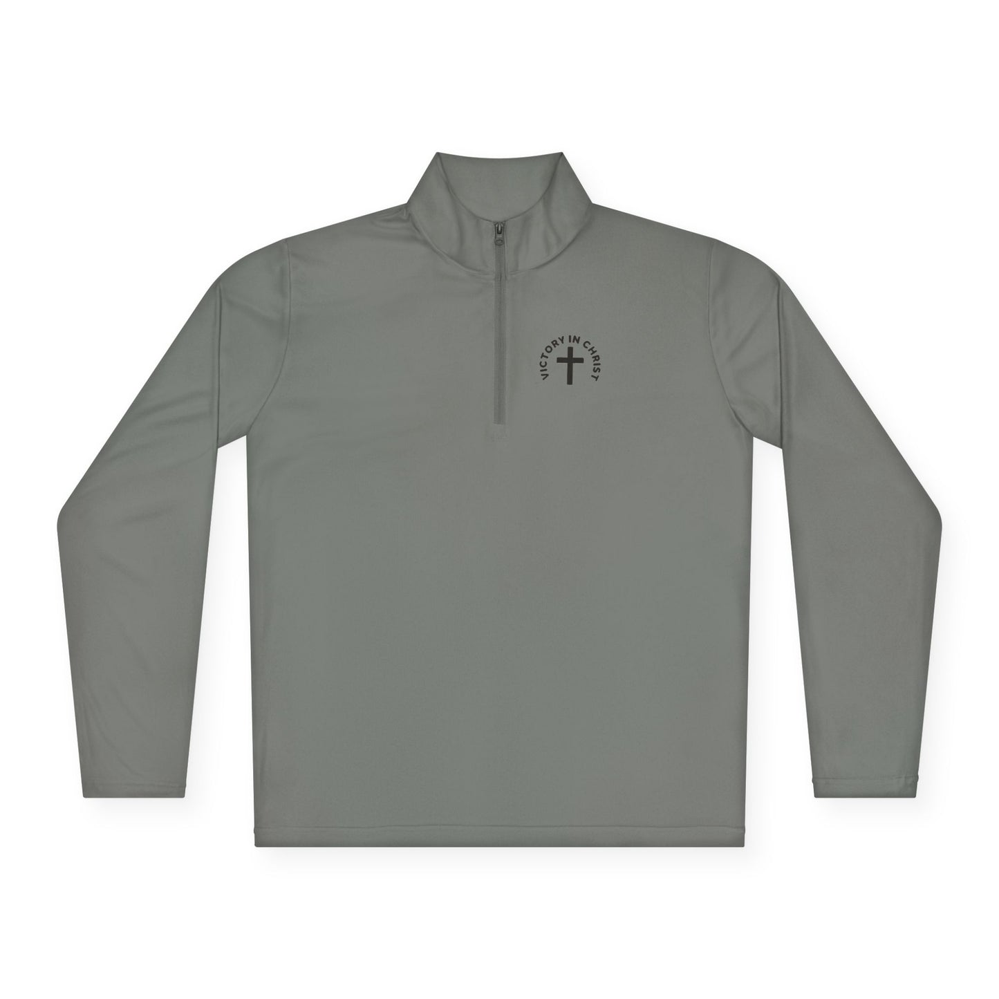 Unisex " Victory in Christ" Quarter-Zip Pullover - Stylish Comfort for Year-Round Adventures