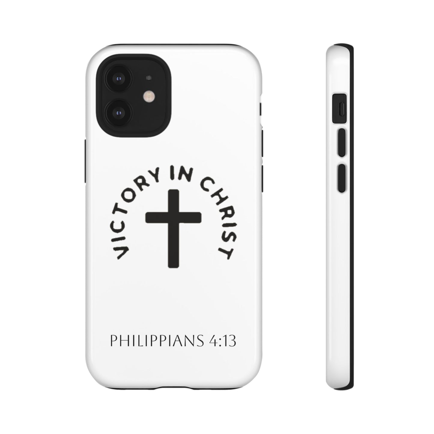 Inspirational Phone Case - Philippians 4:13 Cross Design