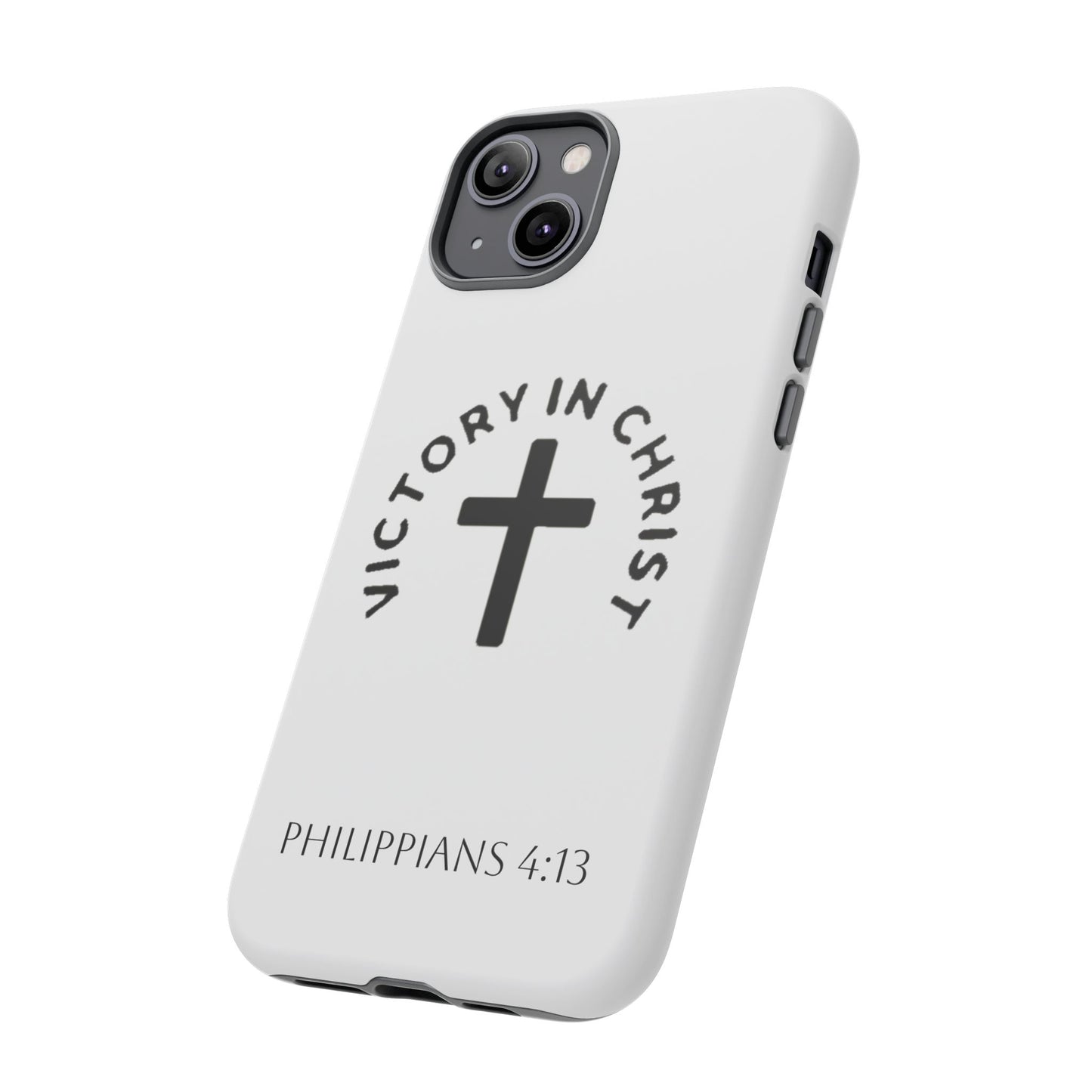 Inspirational Phone Case - Philippians 4:13 Cross Design