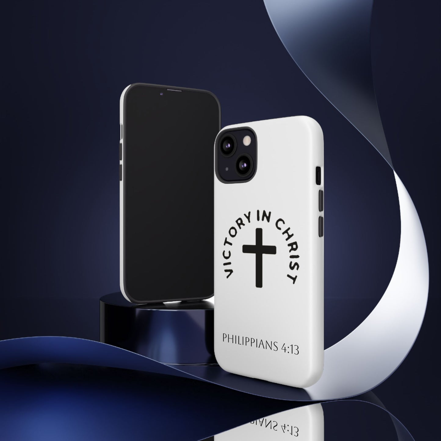 Inspirational Phone Case - Philippians 4:13 Cross Design