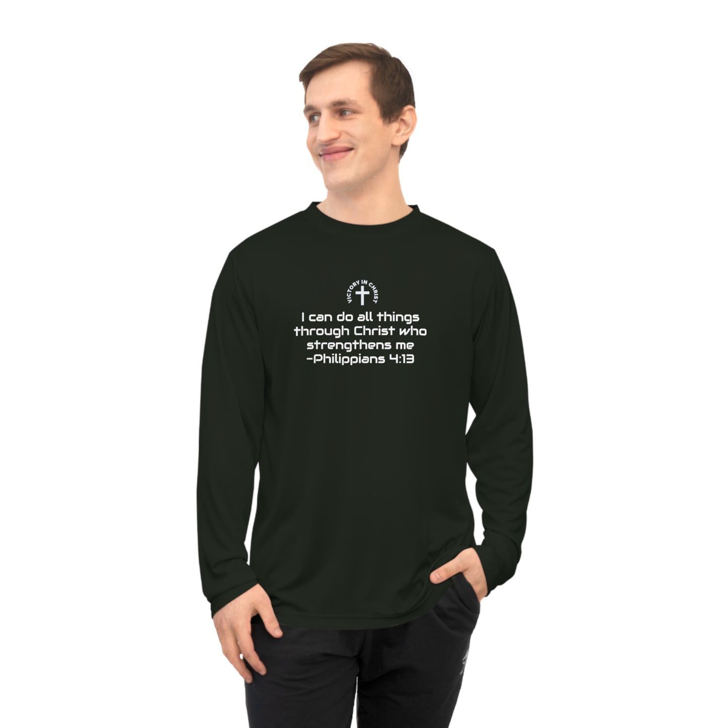 Philippians 4:13 Performance Long Sleeve Shirt