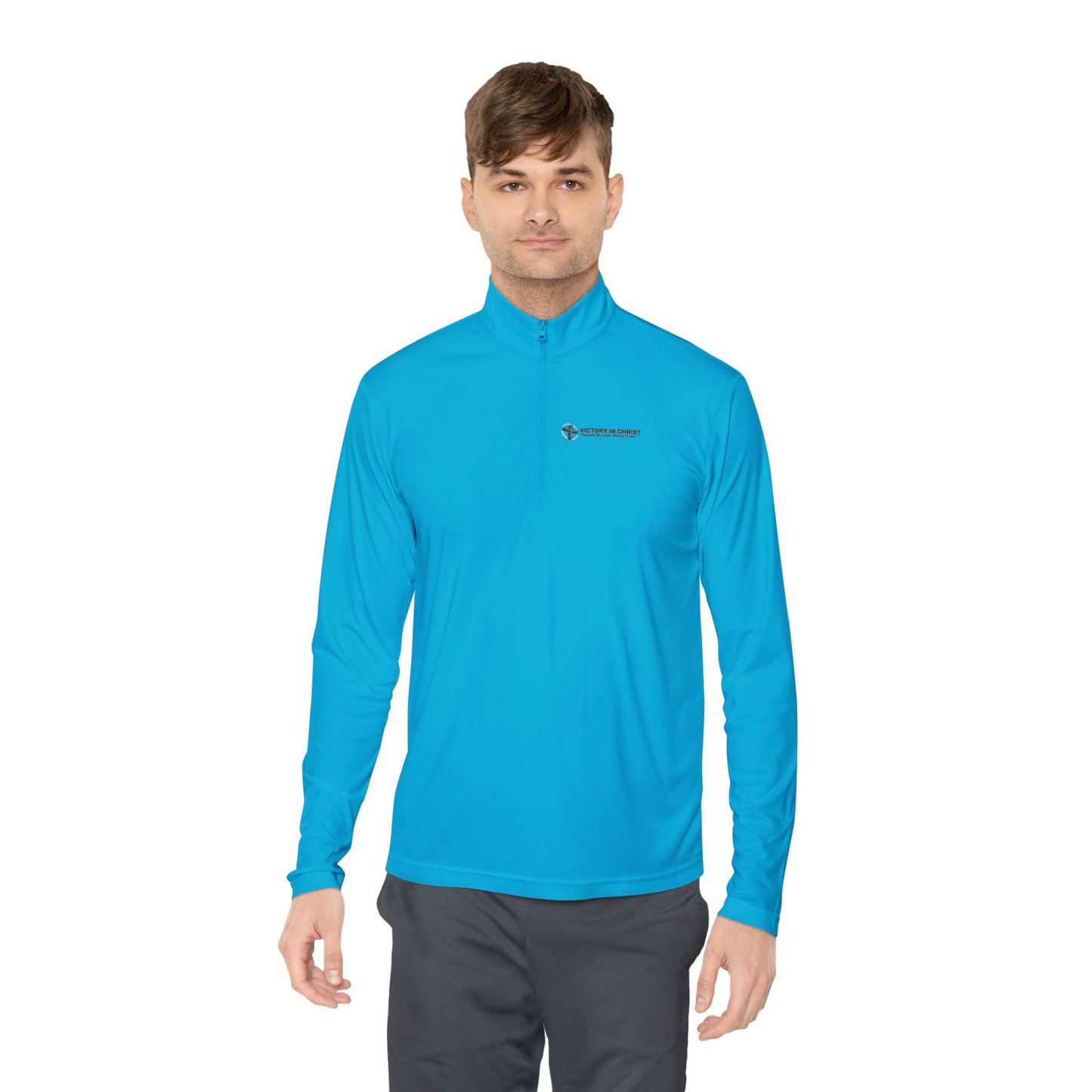 Victory in Christ Unisex Quarter-Zip Pullover - Versatile Activewear for Everyday Comfort