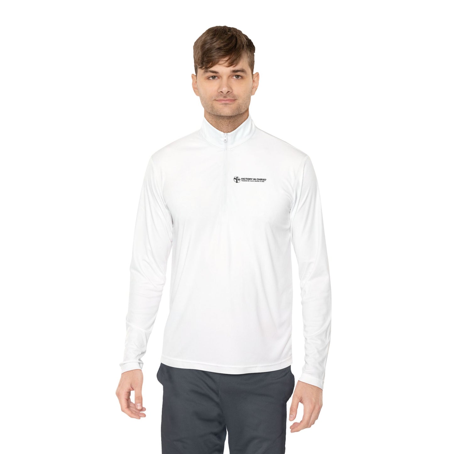 Victory in Christ Unisex Quarter-Zip Pullover - Versatile Activewear for Everyday Comfort