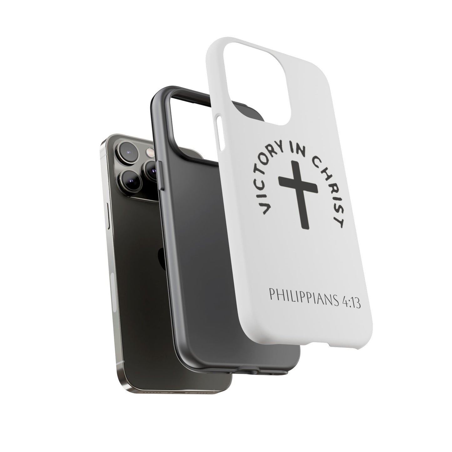 Inspirational Phone Case - Philippians 4:13 Cross Design