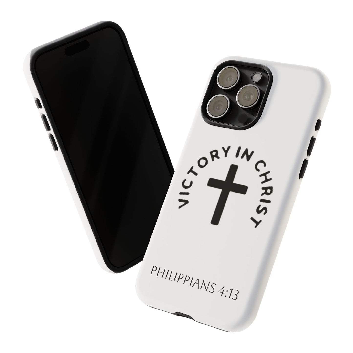 Inspirational Phone Case - Philippians 4:13 Cross Design