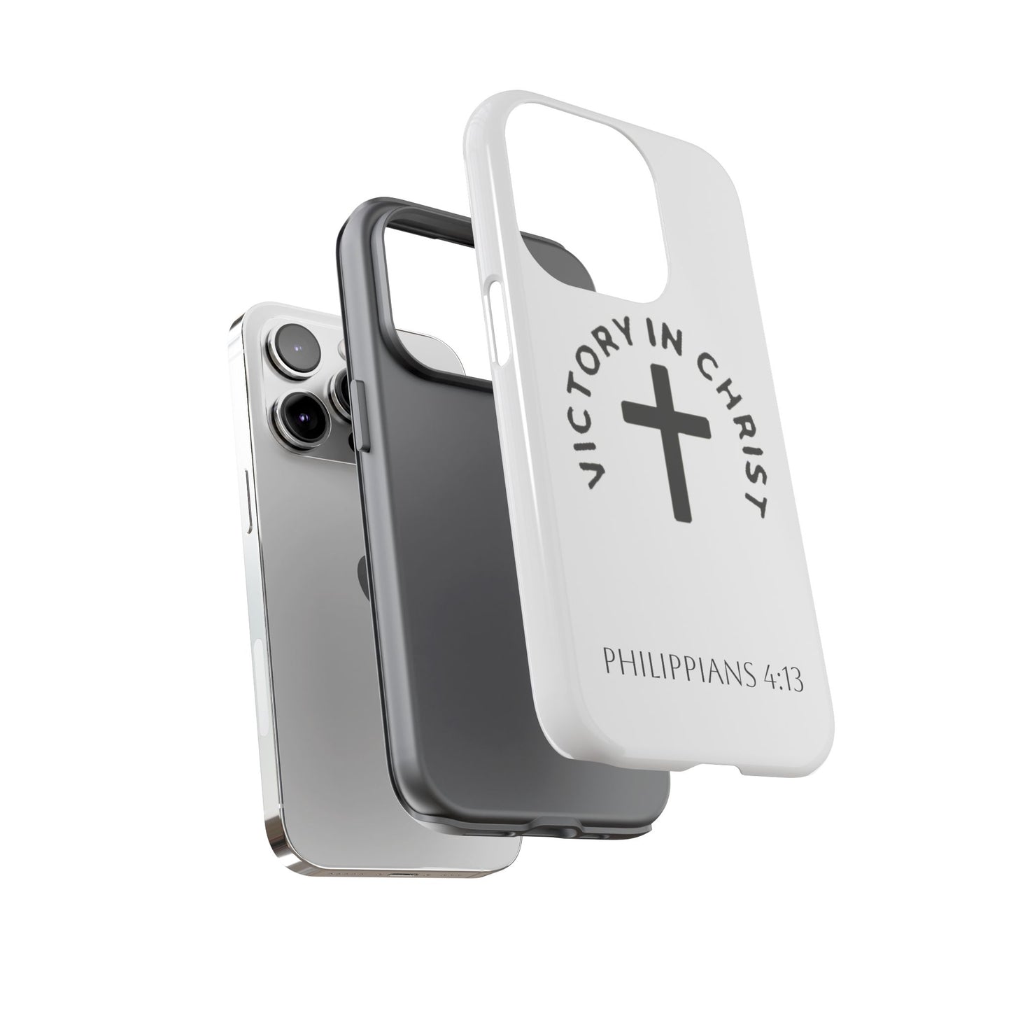 Inspirational Phone Case - Philippians 4:13 Cross Design