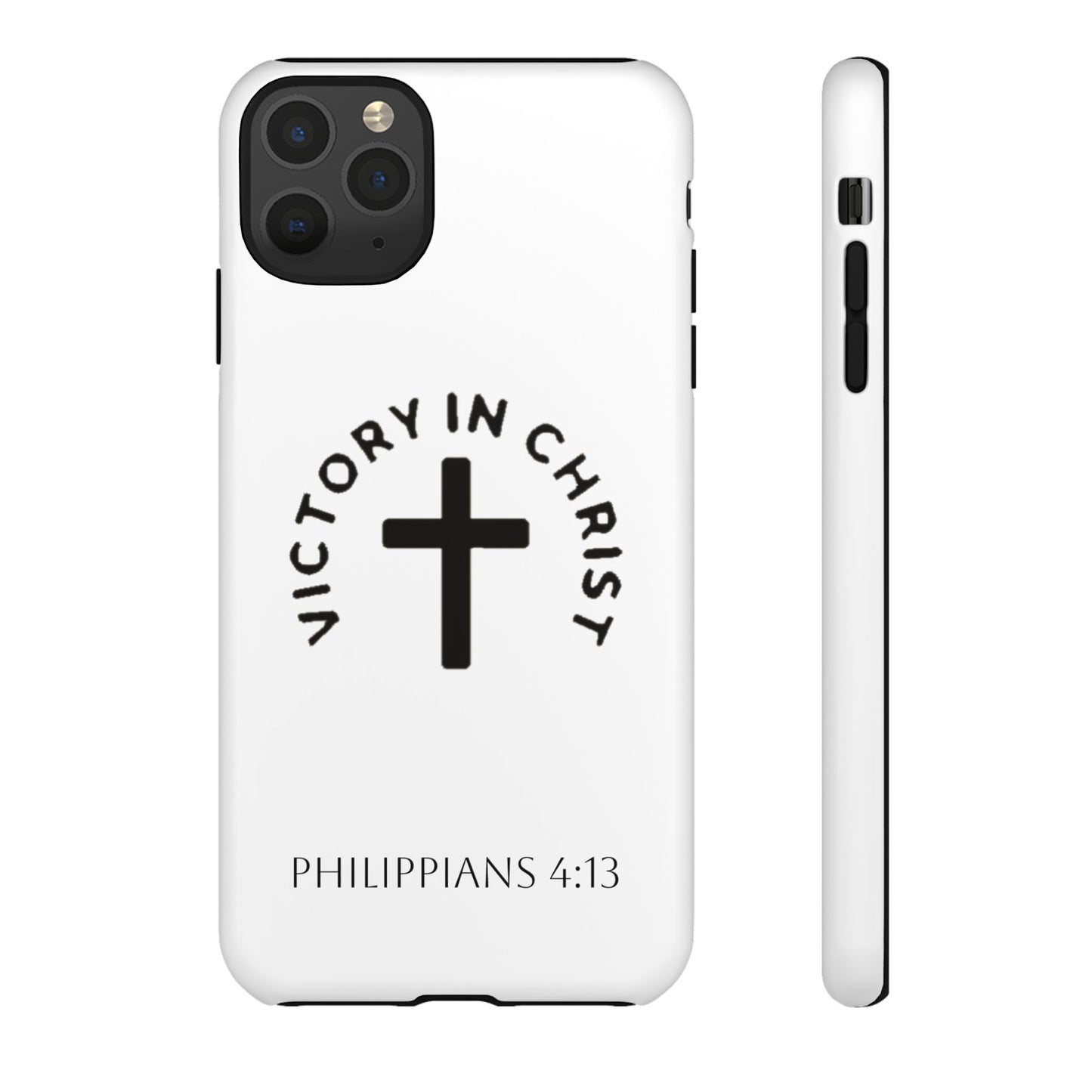 Inspirational Phone Case - Philippians 4:13 Cross Design