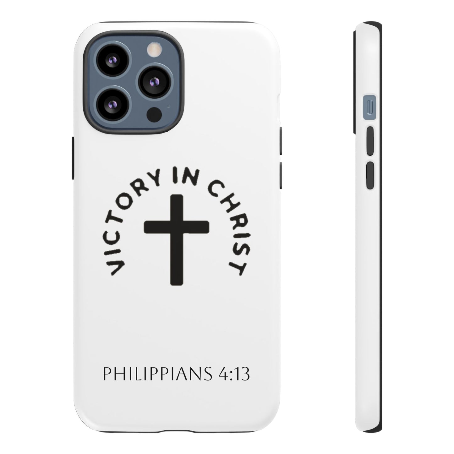 Inspirational Phone Case - Philippians 4:13 Cross Design