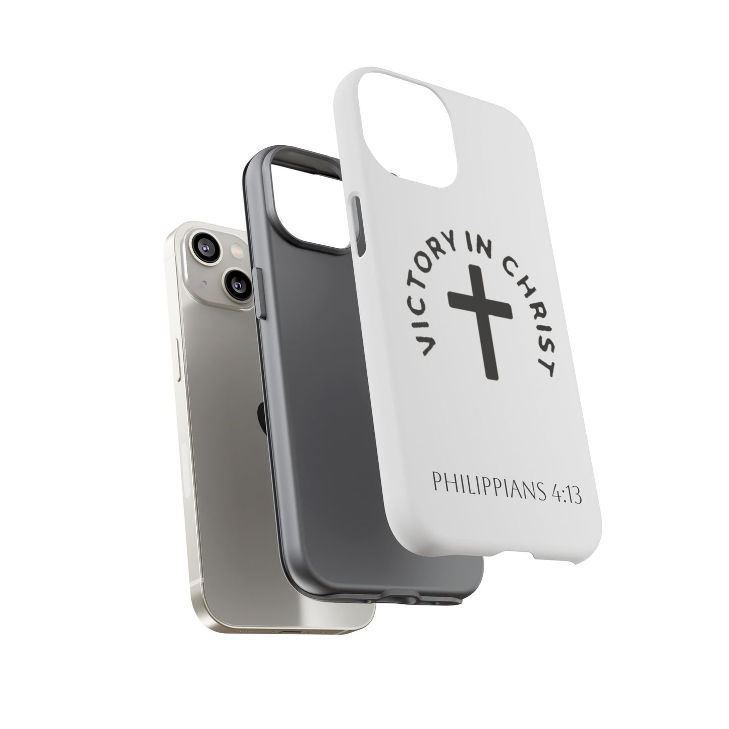 Inspirational Phone Case - Philippians 4:13 Cross Design