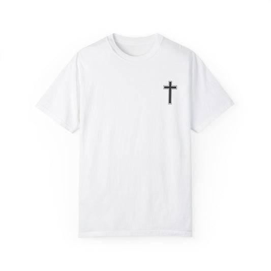 Unisex Garment-Dyed T-Shirt with Christ Illustration