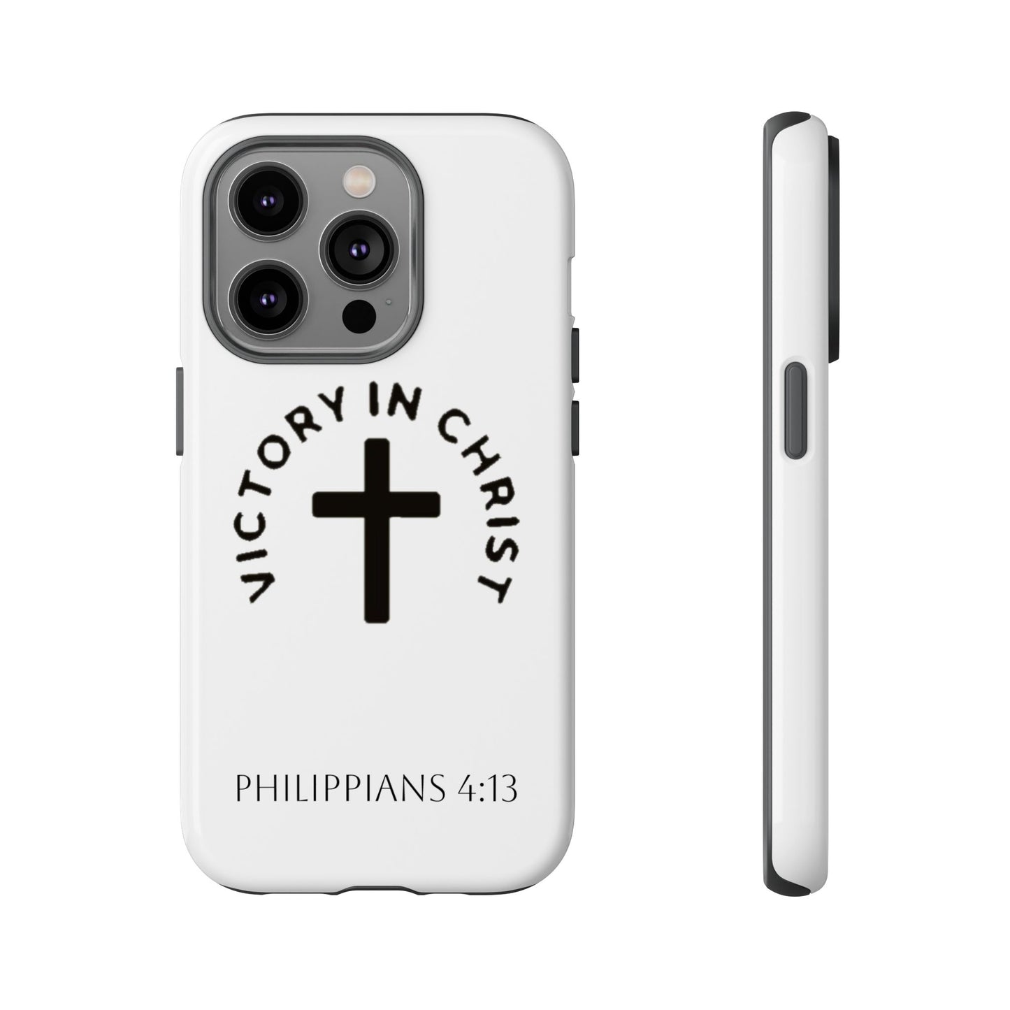 Inspirational Phone Case - Philippians 4:13 Cross Design