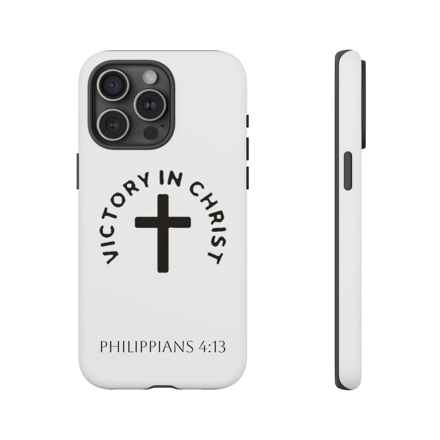 Inspirational Phone Case - Philippians 4:13 Cross Design